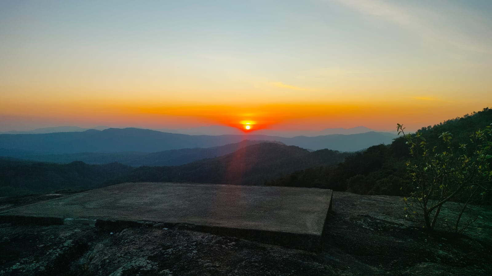 Rock platform at Galimale private sunset viewpoint