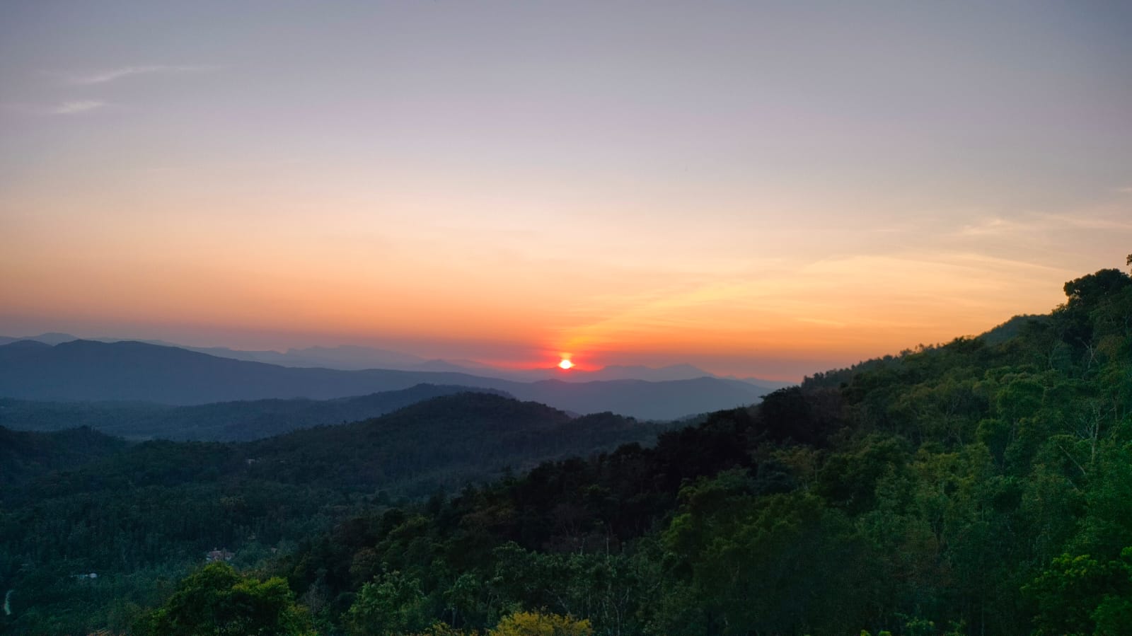Valley sunset view from Galimale estate viewpoint